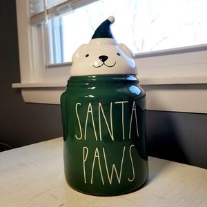 Rae Dunn Santa Paws Canister